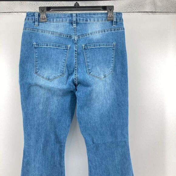 Refuge Austin Light Wash High Rise Stretch Flare Jegging Denim Jeans Size 11 - Picture 9 of 15